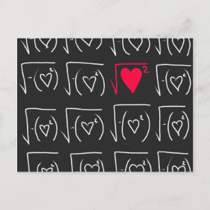 Mathe-Geek-Romantik: echte Liebe finden Postkarte