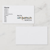 Mathe-Genie Visitenkarte (Vorne/Hinten)
