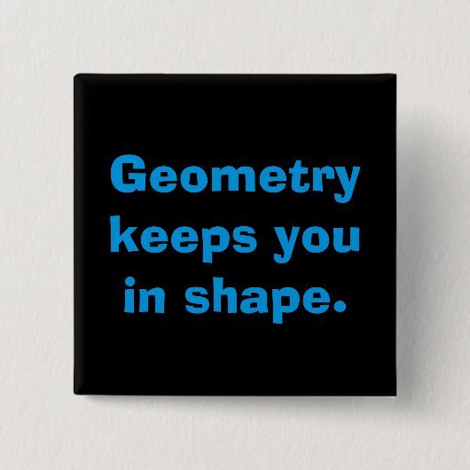 Mathe-Geometrie-Knopf Button (Vorderseite)