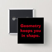 Mathe-Geometrie-Knopf Button (Vorne & Hinten)