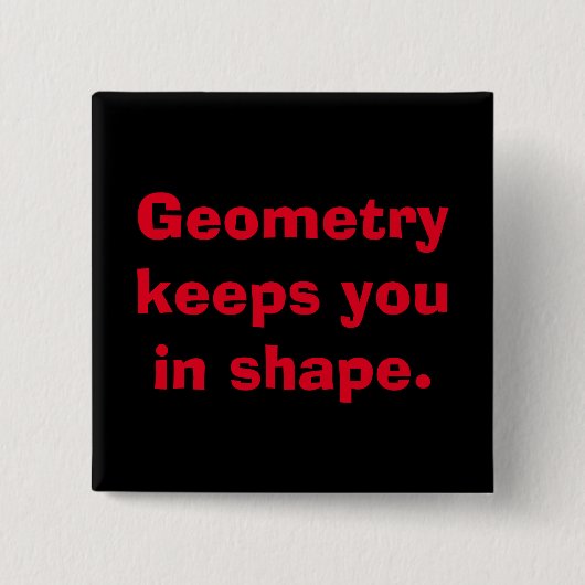 Mathe-Geometrie-Knopf Button (Vorderseite)