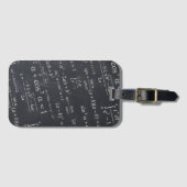 Mathe-Gleichungen auf Tafel-lustigem Blick Gepäckanhänger (Vorderseite (Horizontal))