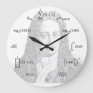 Mathe-Gleichungen und Anmerkungen Große Wanduhr