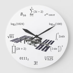 Mathe-Gleichungen und Anmerkungen Große Wanduhr