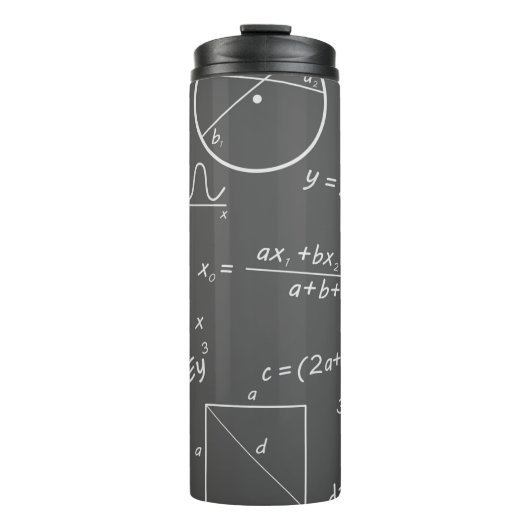 Mathe graue Tafel Thermosbecher (Vorderseite)