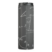 Mathe graue Tafel Thermosbecher (Rückseite)
