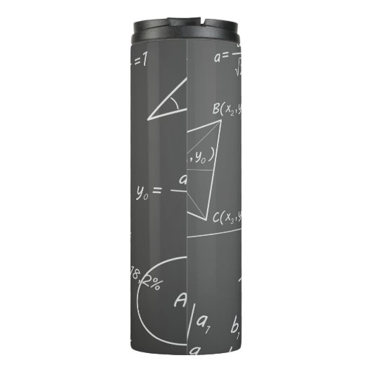 Mathe-Graukarton Thermosbecher (Rückseite)