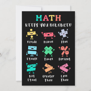 Mathe hält dich im Gleichgewicht Einladung