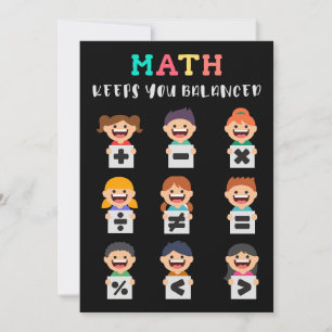 Mathe hält dich im Gleichgewicht Einladung
