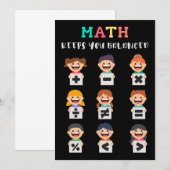 Mathe hält dich im Gleichgewicht Einladung (Vorne/Hinten)