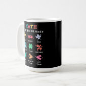Mathe hält dich im Gleichgewicht Kaffeetasse (Vorderseite Links)