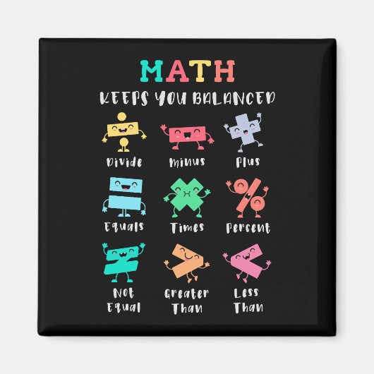 Mathe hält dich im Gleichgewicht Magnet (Vorne)