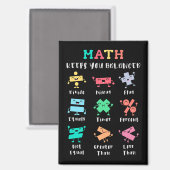Mathe hält dich im Gleichgewicht Magnet (Vorderseite/Rückseite)