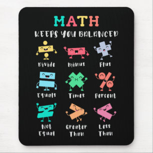 Mathe hält dich im Gleichgewicht Mousepad