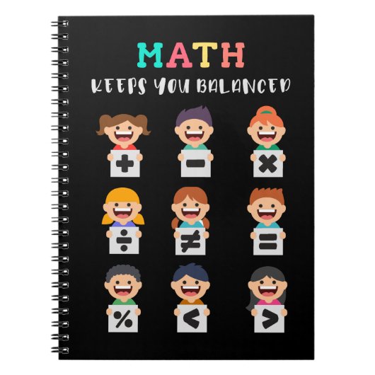 Mathe hält dich im Gleichgewicht Notizblock (Vorderseite)