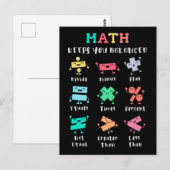 Mathe hält dich im Gleichgewicht Postkarte (Vorne/Hinten)