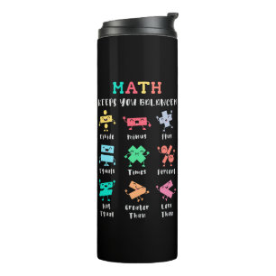 Mathe hält dich im Gleichgewicht Thermosbecher