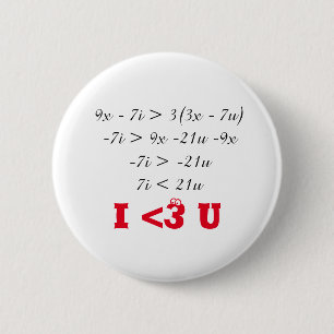 Mathe I <3. I <3 U Button