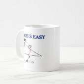 "Mathe is easy Funny Coffee Tasse - Geschenk für S (Vorderseite Links)