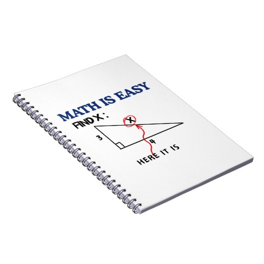Mathe is Easy Funny Notebook - Perfektes Geschenk  Notizblock (Rechte Seite)