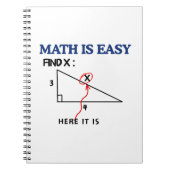 Mathe is Easy Funny Notebook - Perfektes Geschenk  Notizblock (Vorderseite)