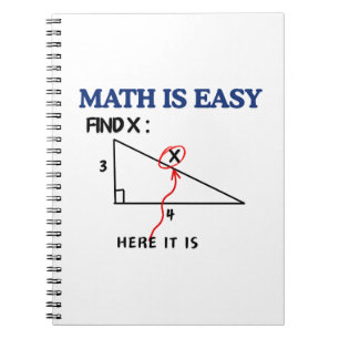 Mathe is Easy Funny Notebook - Perfektes Geschenk  Notizblock