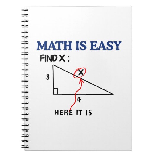 Mathe is Easy Funny Notebook - Perfektes Geschenk  Notizblock (Vorderseite)