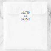 Mathe is Fun Runder Aufkleber (Tasche)