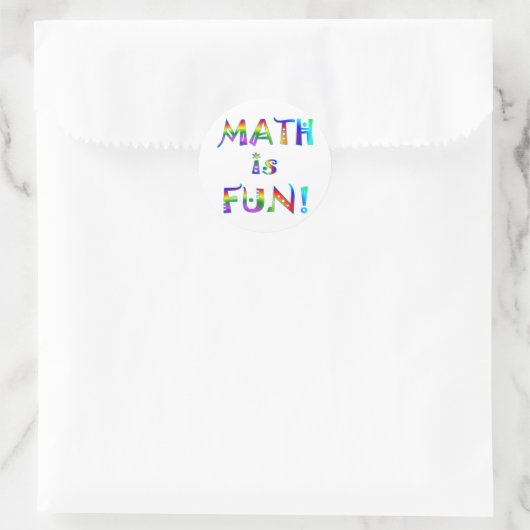 Mathe is Fun Runder Aufkleber (Tasche)