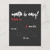 Mathe ist ein leichtes Funny Mathe Lehrer Joke Postkarte (Vorderseite)