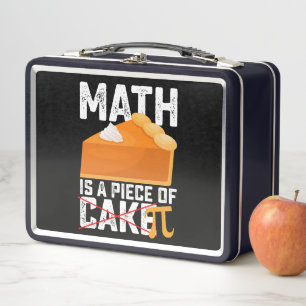 Mathe ist ein Stück Kuchen Pi Tag Lustig Metall Brotdose