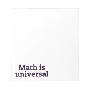Mathe ist eine universelle Galaxie Notizblock