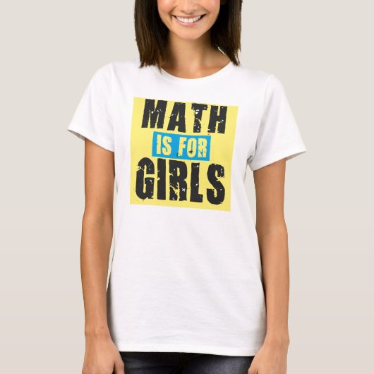 Mathe ist für Mädchen T-Shirt (Vorderseite)