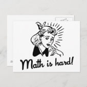 Mathe ist hart postkarte (Vorne/Hinten)