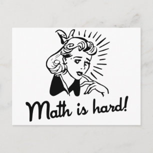 Mathe ist hart postkarte