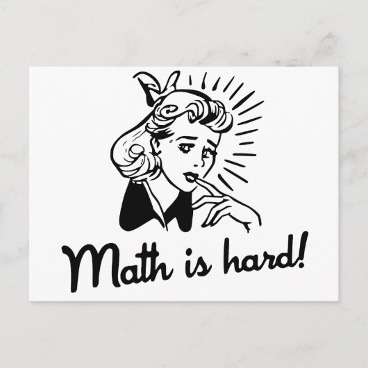 Mathe ist hart postkarte (Vorderseite)