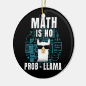 Mathe ist kein Prob Llama Keramik Ornament (Links)