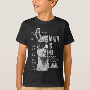 Mathe ist kein Prob-Llama Lustiger Llama Mann Frau T-Shirt