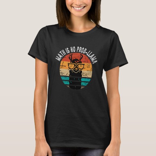 Mathe Ist Kein Prob Llama T-Shirt (Vorderseite)