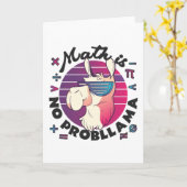 Mathe ist kein ProbLlama Karte (Gelbe Blume)