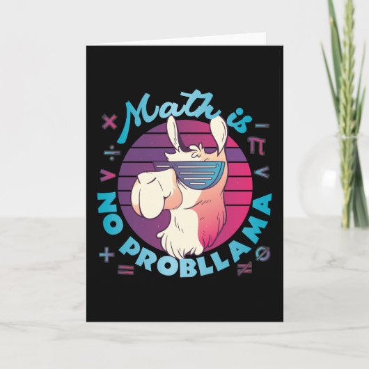 Mathe ist kein ProbLlama Karte (Vorderseite)