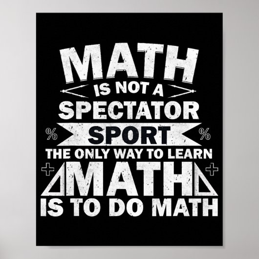 Mathe ist kein Spectator für Sport Funny Mathemati Poster (Vorne)
