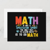 Mathe ist kein Spektakulär für Sport Postkarte (Vorne/Hinten)