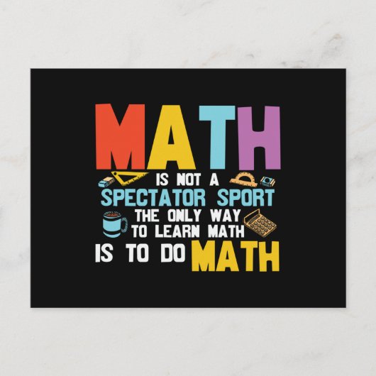 Mathe ist kein Spektakulär für Sport Postkarte (Vorderseite)