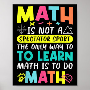 Mathe ist kein Zuschauer, der zurück zum Schulspas Poster
