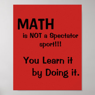 Mathe ist kein Zuschauersport Poster