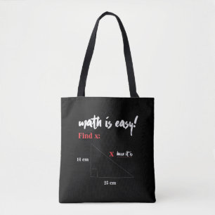 Mathe ist leicht Funny Mathe Lehrer Joke Tasche