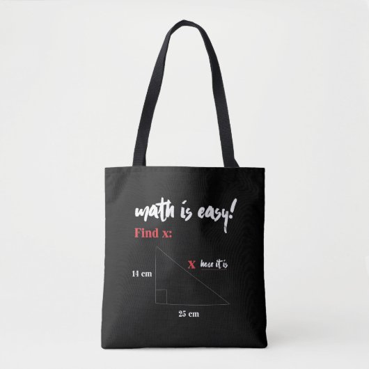 Mathe ist leicht Funny Mathe Lehrer Joke Tasche (Vorderseite)