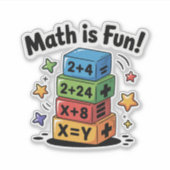 Mathe ist lustige Aufkleber (Vorderseite)