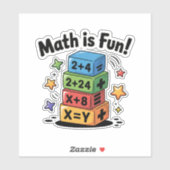 Mathe ist lustige Aufkleber (Blatt)